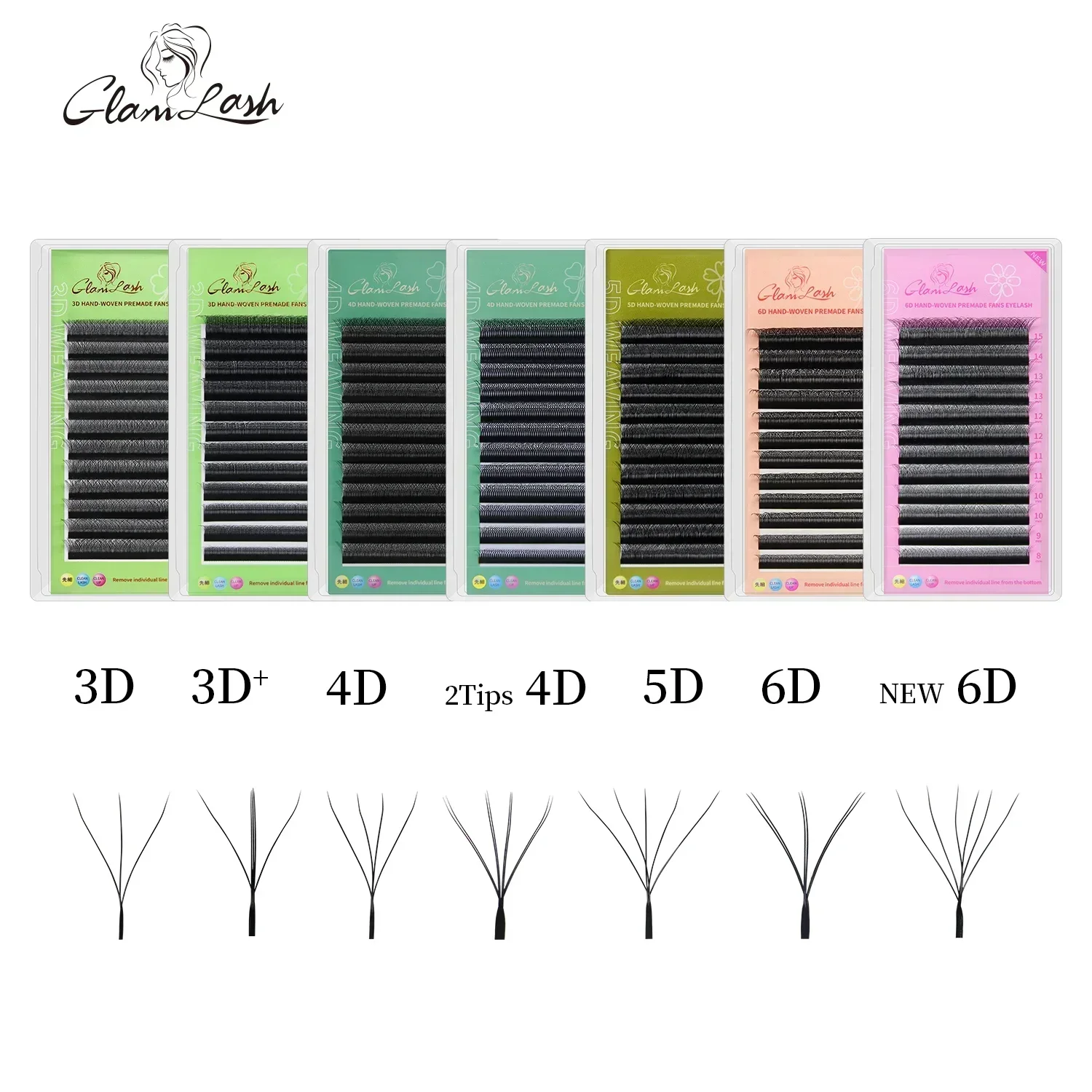 Lash Fan Volume - GLAMLASH W شكل بلوم 3D 4D