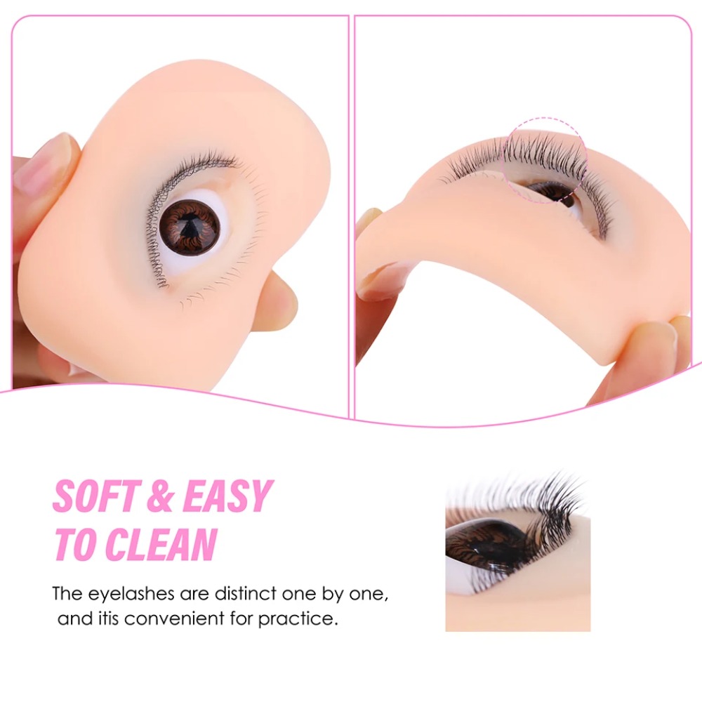 Eyelash Extension Doll Eye - نموذج عين سيليكون ثلاثي الطبقات قابل