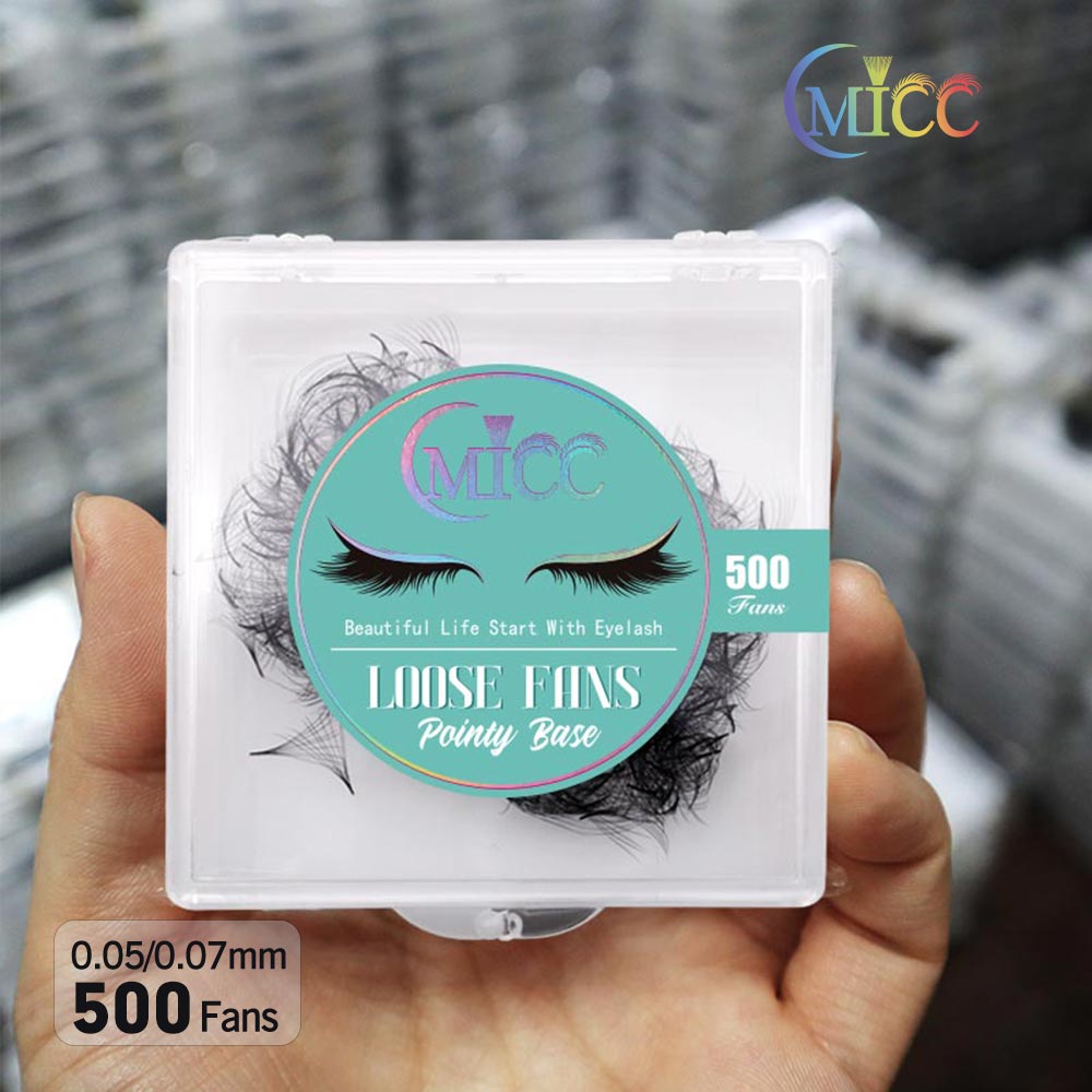 Lash Fan Volume - Cmicc 100/300/500 مراوح رقيقة مدببة قاعدة