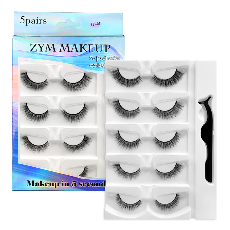 Eyelash Extension Uv Glue - 5 أزواج من الرموش ذاتية اللصق