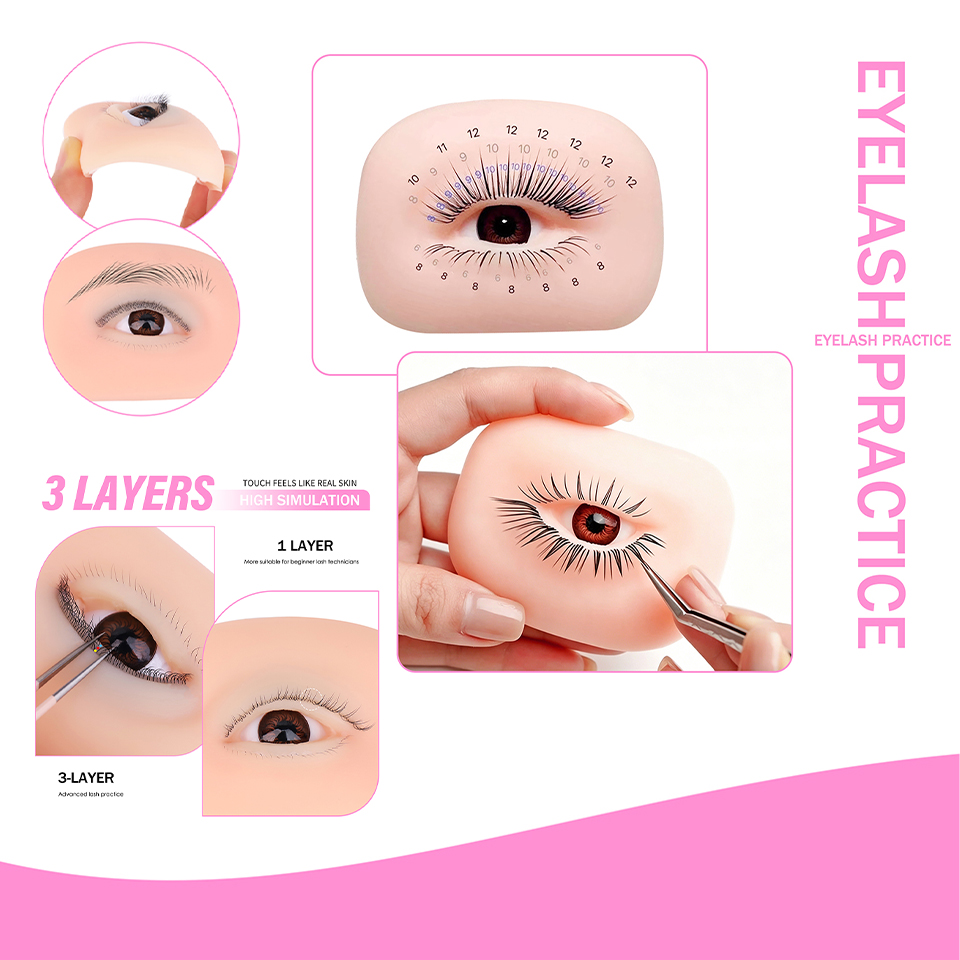 نموذج عيون قابل لإعادة الاستخد - مراجعة Eyelash Extension Doll Eye وسعره