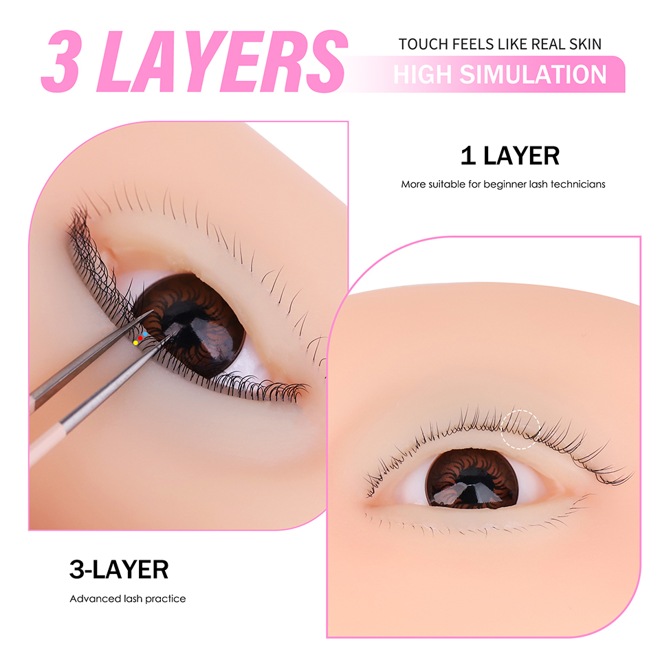 نموذج عيون قابل لإعادة الاستخد - مراجعة Eyelash Extension Doll Eye وسعره