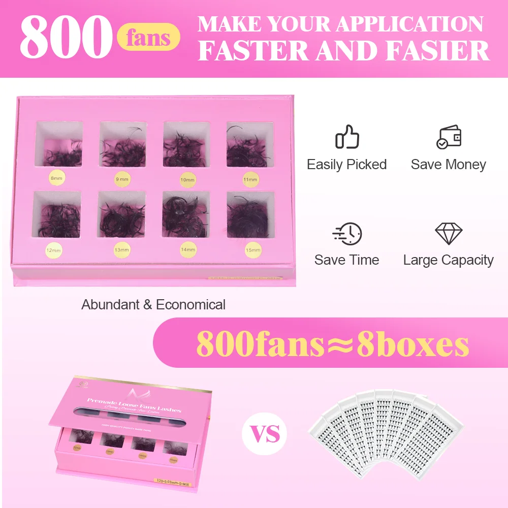 رموش MAYOOC 800Fans فضفاضة، وص - مراجعة Lash Fan Volume وسعره
