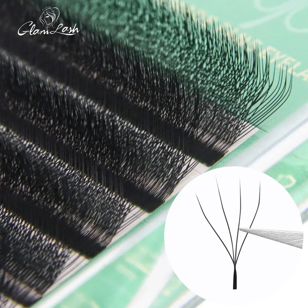 GLAMLASH W شكل بلوم 3D 4D 5D 6 - مراجعة Lash Fan Volume وسعره
