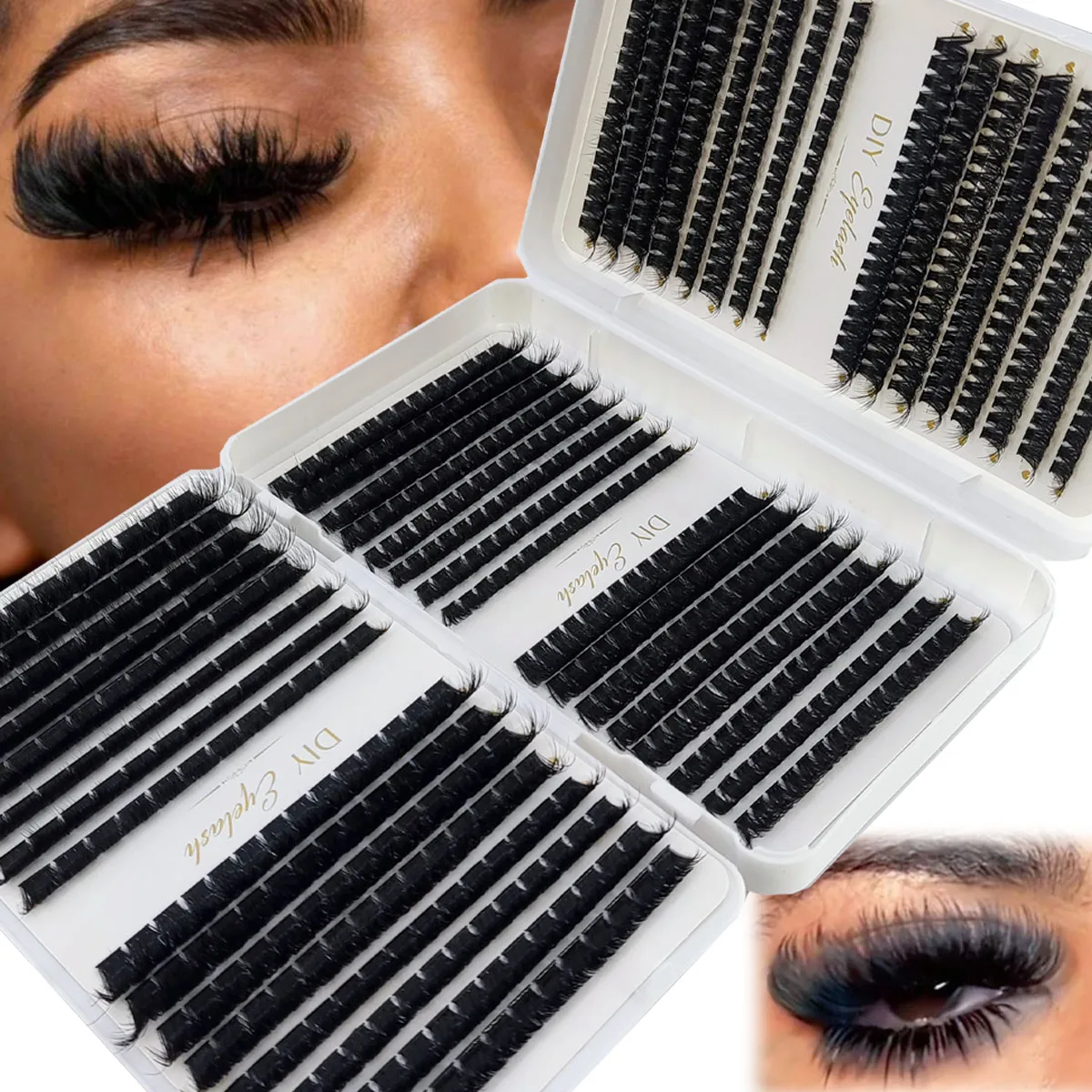 HBZGTLAD 200D-60D مجموعات رموش - مراجعة Eyelash Extension Single Lash وسعره