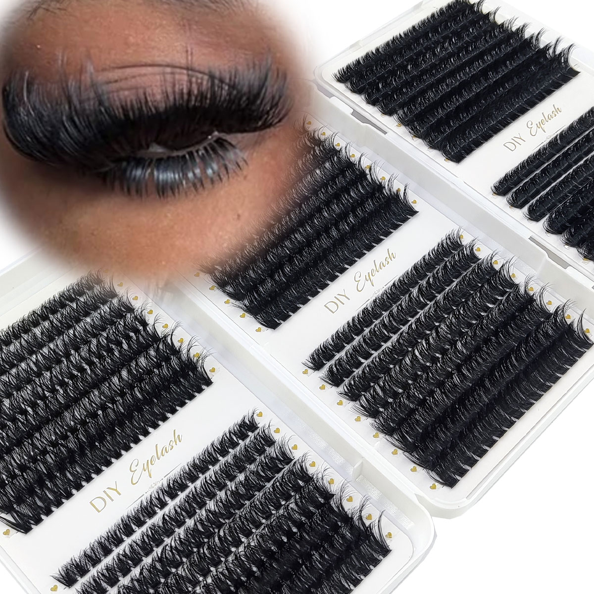 HBZGTLAD 200D-60D مجموعات رموش - مراجعة Eyelash Extension Single Lash وسعره