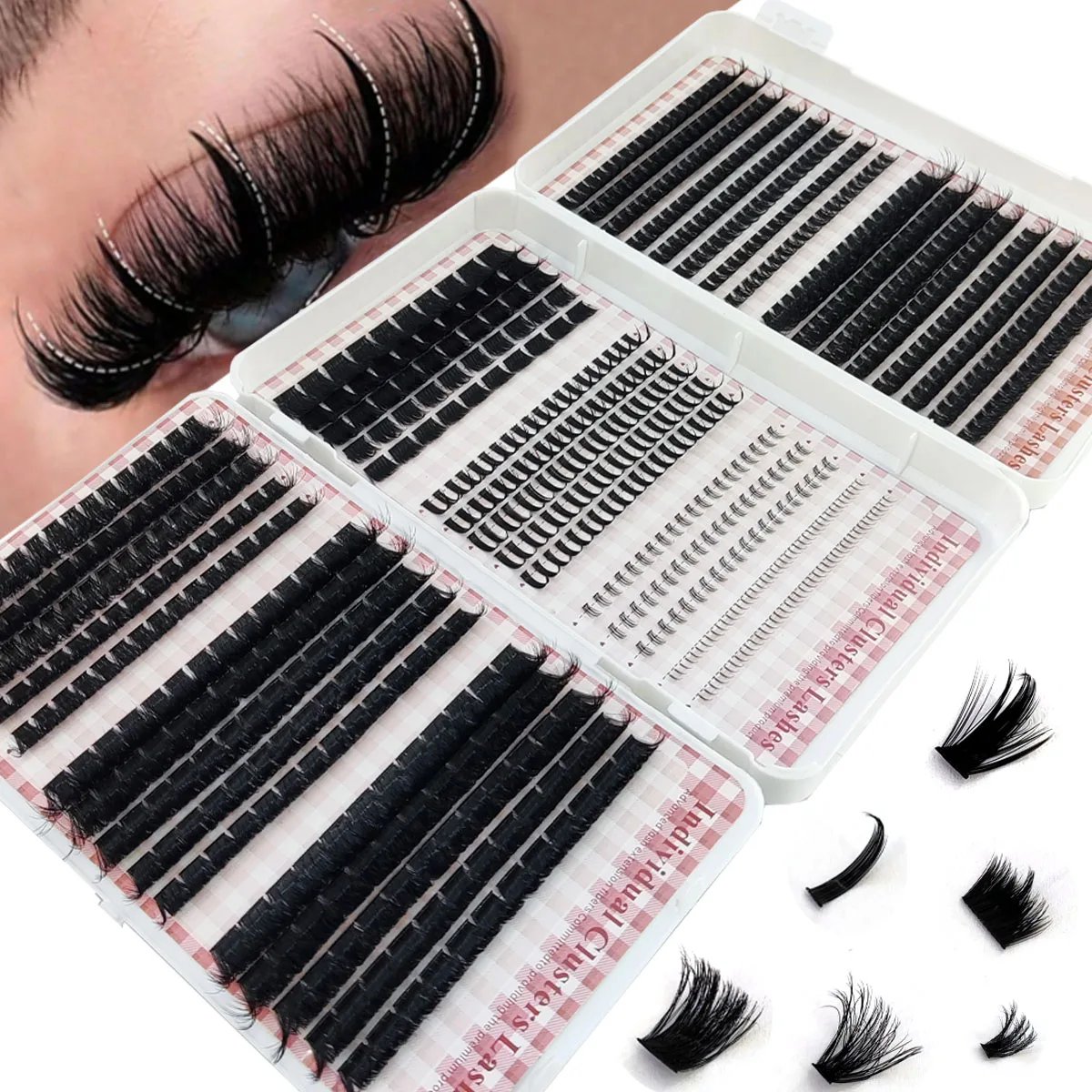 HBZGTLAD 200D-60D مجموعات رموش - مراجعة Eyelash Extension Single Lash وسعره