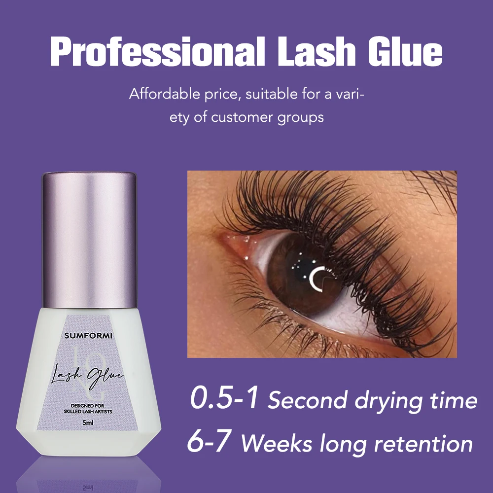 رقيقة سوداء العين لاش الغراء 0 - مراجعة Eyelash Extension Eye Irritation وسعره