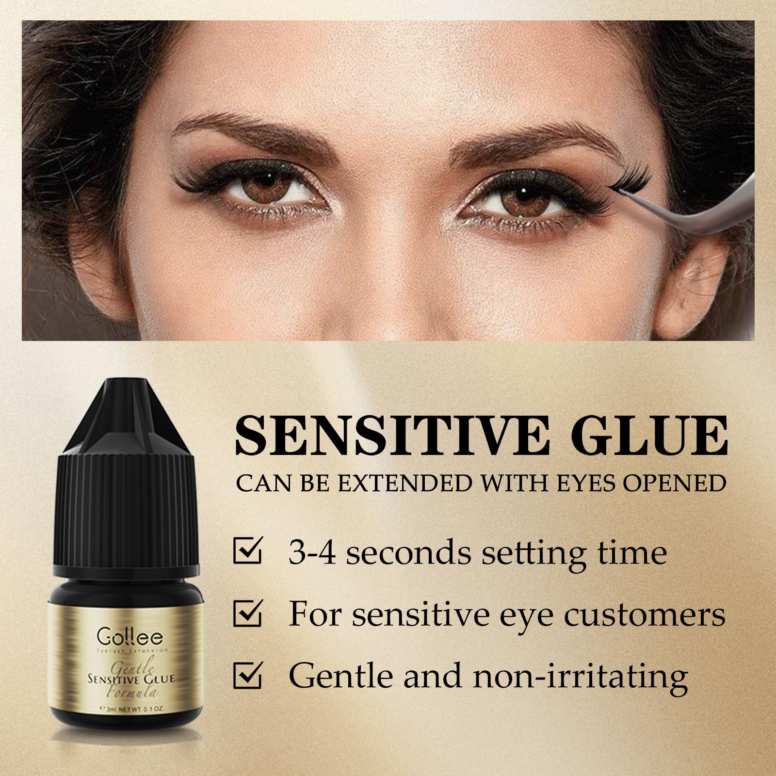 Gollee رمش لاصق متجمع رمش تمدي - مراجعة Eyelash Extension Eye Irritation وسعره