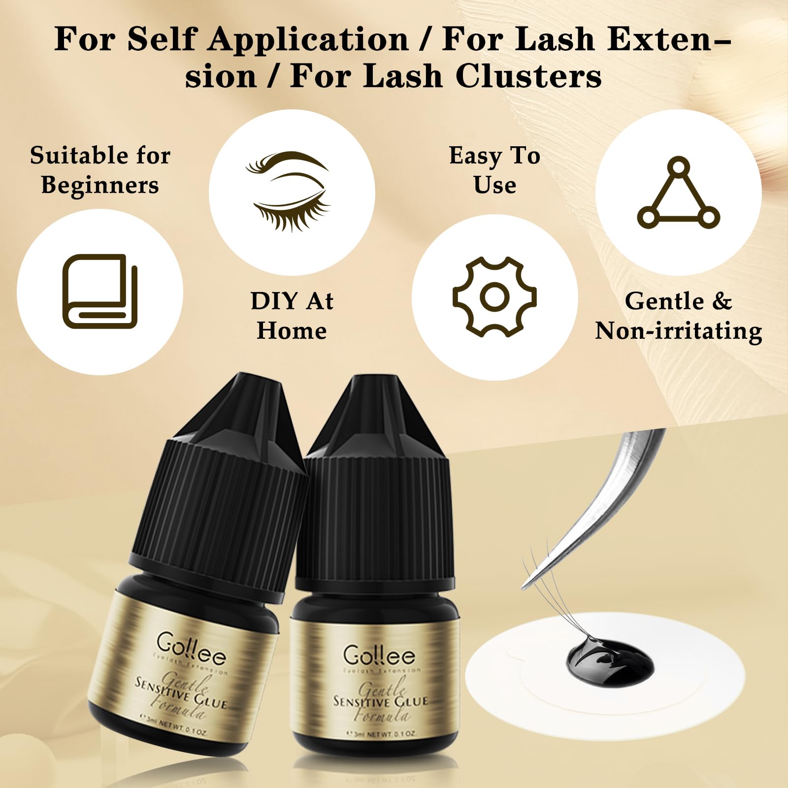 Gollee رمش لاصق متجمع رمش تمدي - مراجعة Eyelash Extension Eye Irritation وسعره