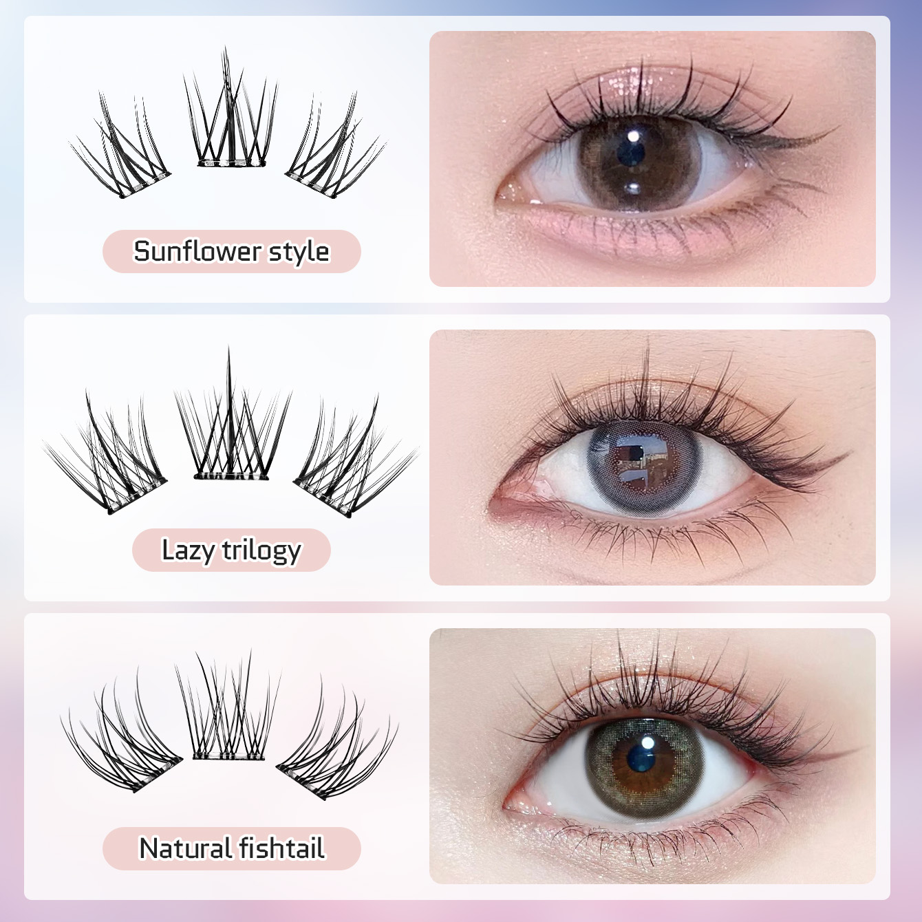 10 صفوف من الرموش الصناعية ذات - مراجعة Eyelash Extension Single Lash وسعره